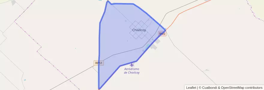 Mapa de ubicacion de Chivilcoy.