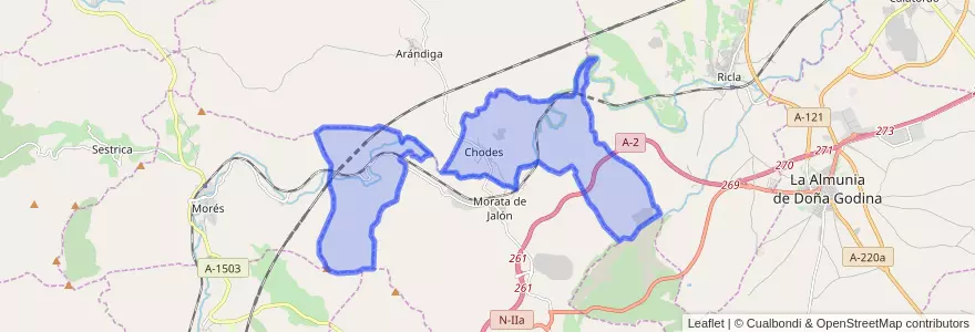 Mapa de ubicacion de Chodes.