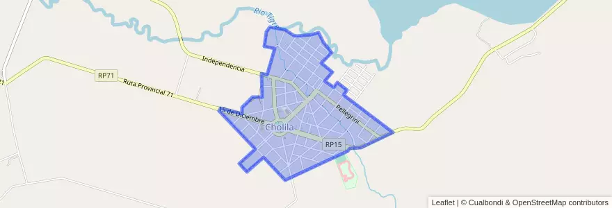 Mapa de ubicacion de Cholila.