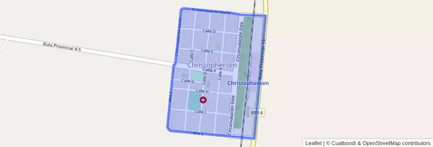 Mapa de ubicacion de Christophersen.