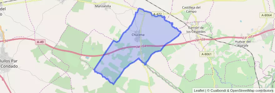 Mapa de ubicacion de Chucena.
