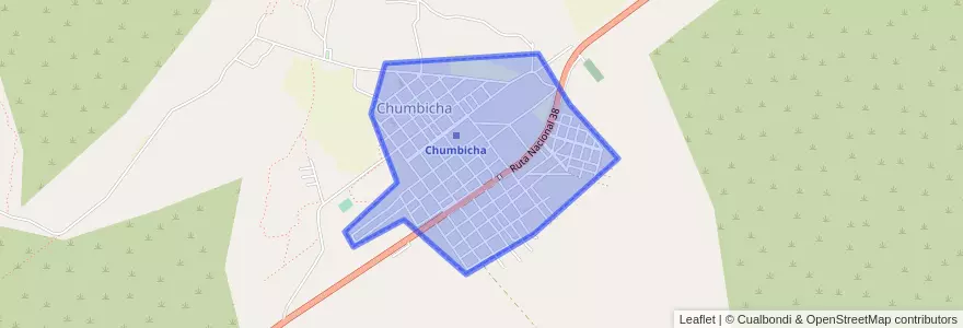 Mapa de ubicacion de Chumbicha.
