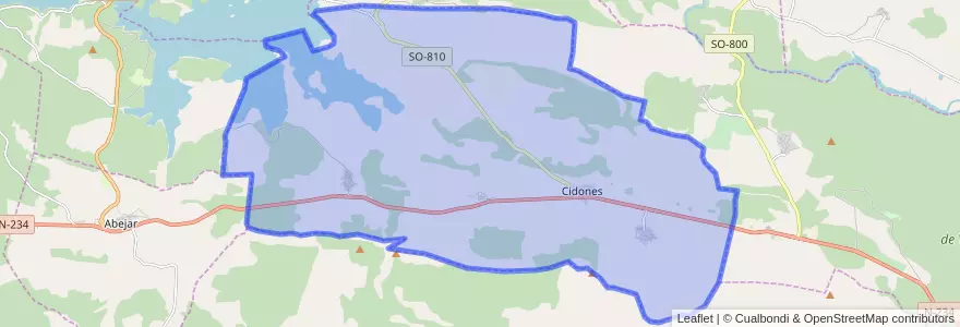 Mapa de ubicacion de Cidones.