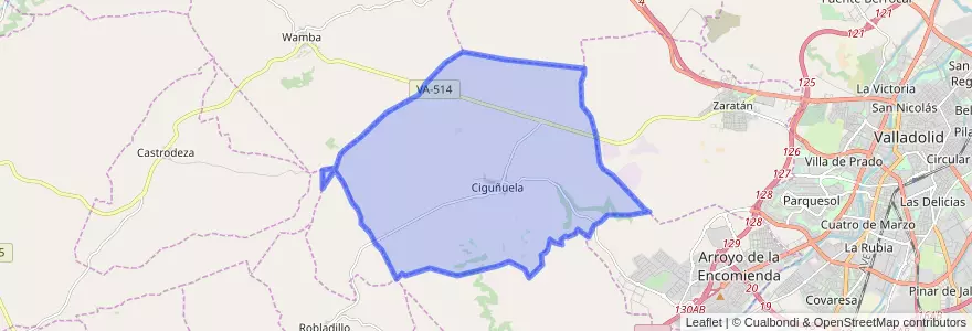 Mapa de ubicacion de Ciguñuela.