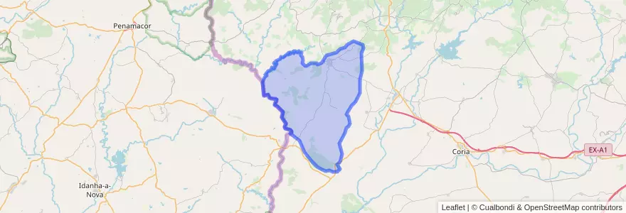 Mapa de ubicacion de Cilleros.