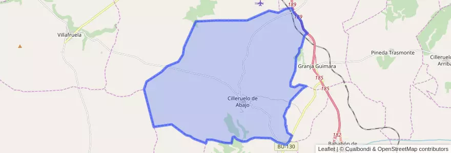 Mapa de ubicacion de Cilleruelo de Abajo.