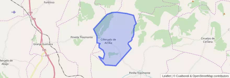 Mapa de ubicacion de Cilleruelo de Arriba.