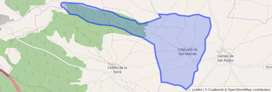 Mapa de ubicacion de Cilleruelo de San Mamés.