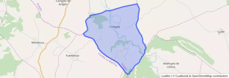 Mapa de ubicacion de Cimballa.