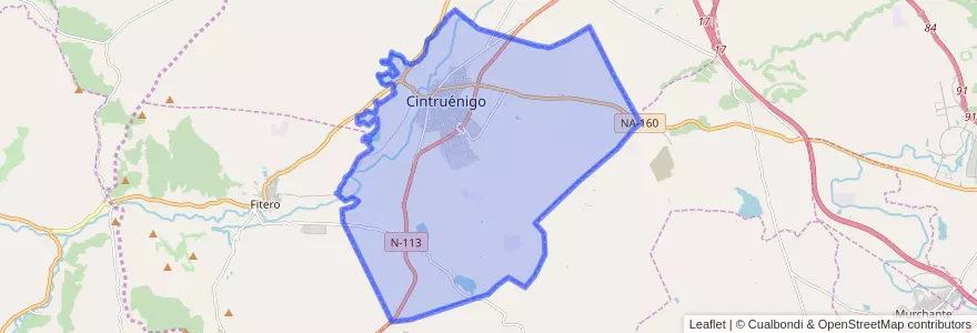Mapa de ubicacion de Cintruénigo.