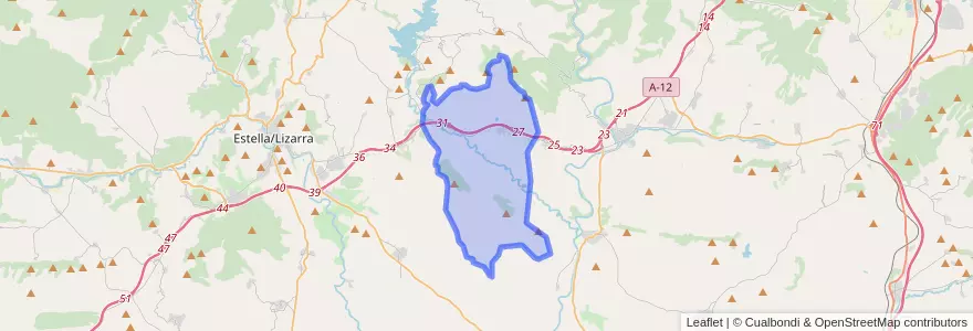 Mapa de ubicacion de Cirauqui.