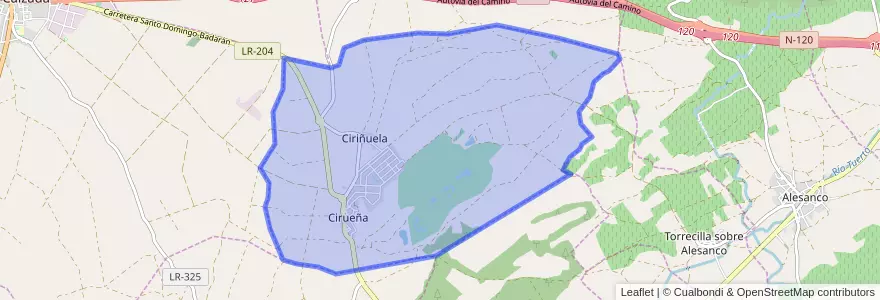 Mapa de ubicacion de Cirueña.