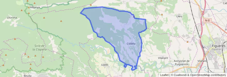 Mapa de ubicacion de Cistella.