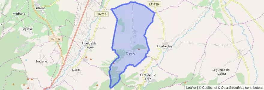 Mapa de ubicacion de Clavijo.