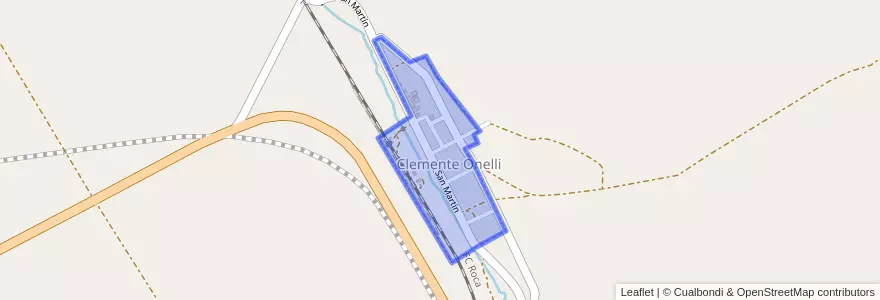 Mapa de ubicacion de Clemente Onelli.