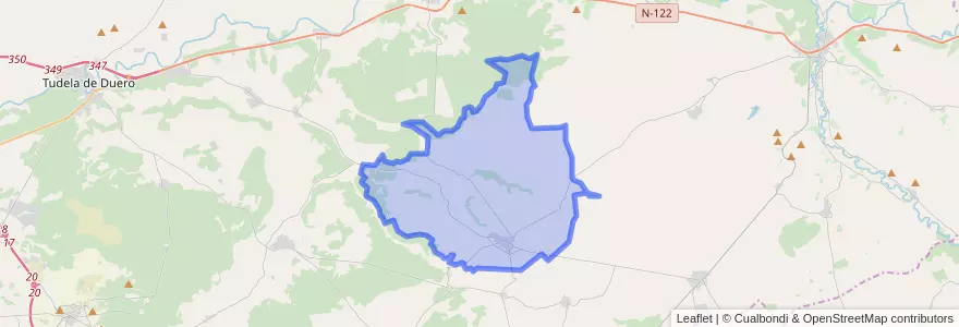 Mapa de ubicacion de Cogeces del Monte.