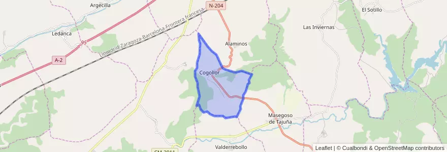 Mapa de ubicacion de Cogollor.