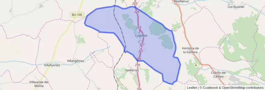Mapa de ubicacion de Cogollos.