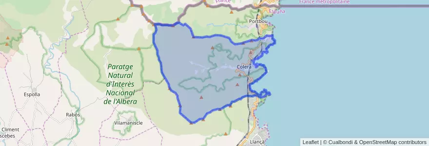 Mapa de ubicacion de Colera.