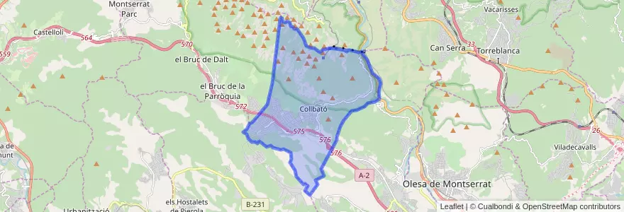Mapa de ubicacion de Collbató.