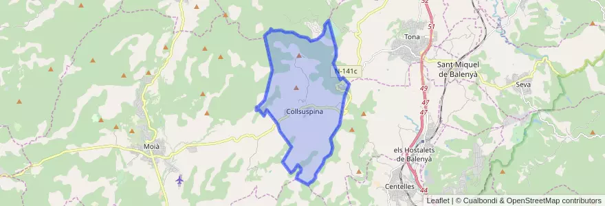 Mapa de ubicacion de Collsuspina.