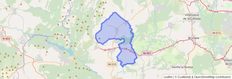Mapa de ubicacion de Colmenar del Arroyo.
