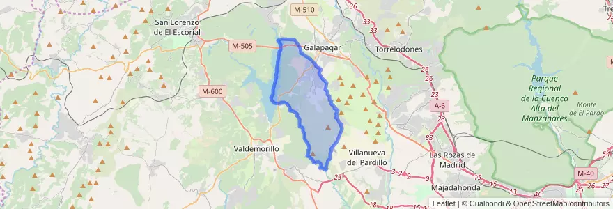 Mapa de ubicacion de Colmenarejo.