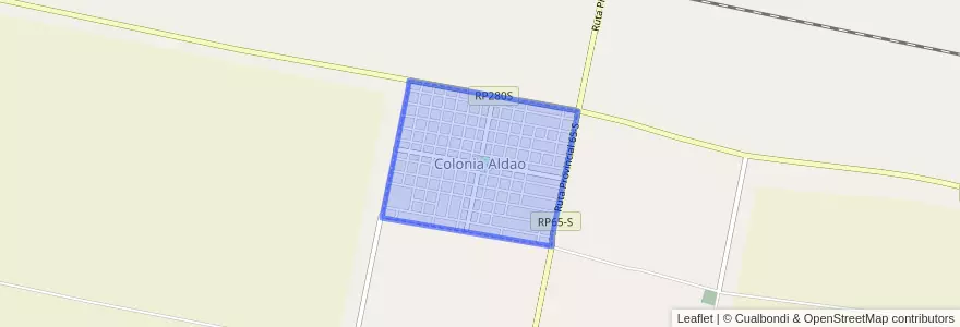 Mapa de ubicacion de Colonia Aldao.