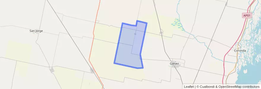 Mapa de ubicacion de Municipio de Colonia Belgrano.