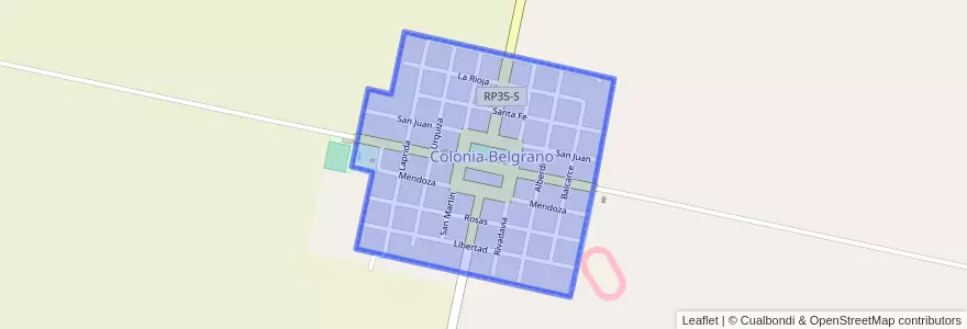Mapa de ubicacion de Colonia Belgrano.