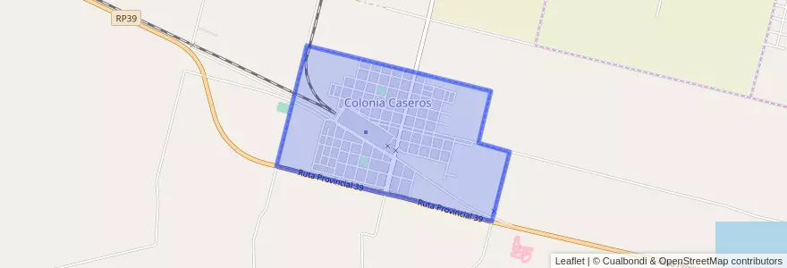 Mapa de ubicacion de Colonia Caseros.