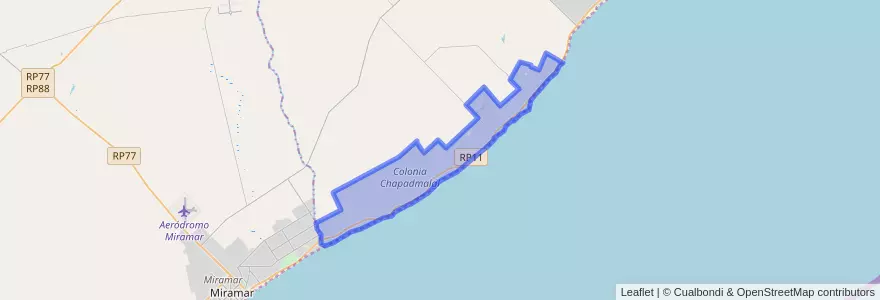 Mapa de ubicacion de Colonia Chapadmalal.