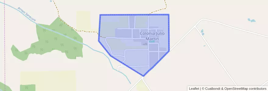 Mapa de ubicacion de Colonia Julio Martin.