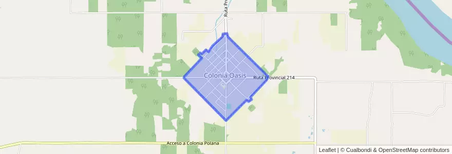 Mapa de ubicacion de Colonia Oasis.