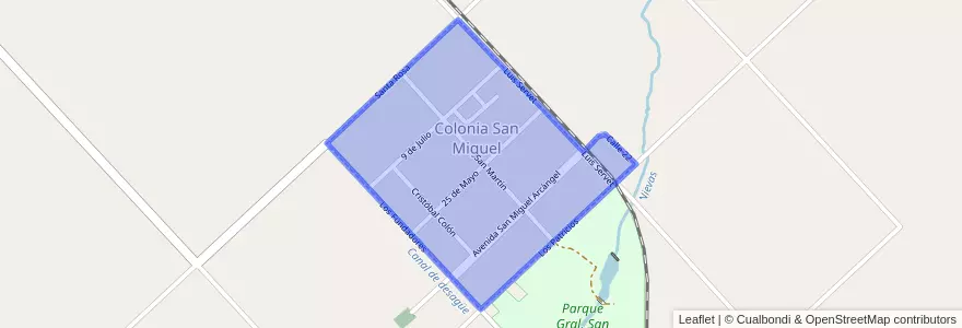 Mapa de ubicacion de Colonia San Miguel.