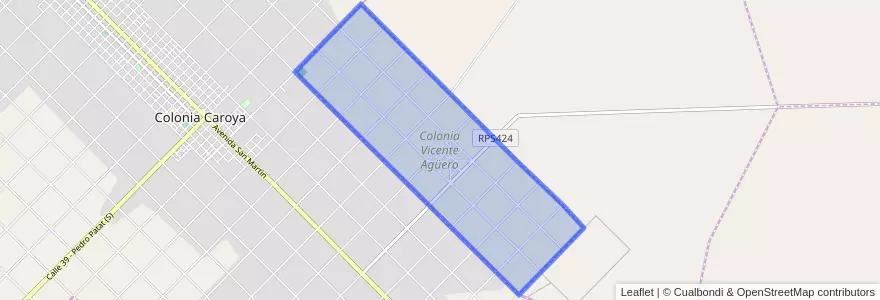 Mapa de ubicacion de Colonia Vicente Agüero.