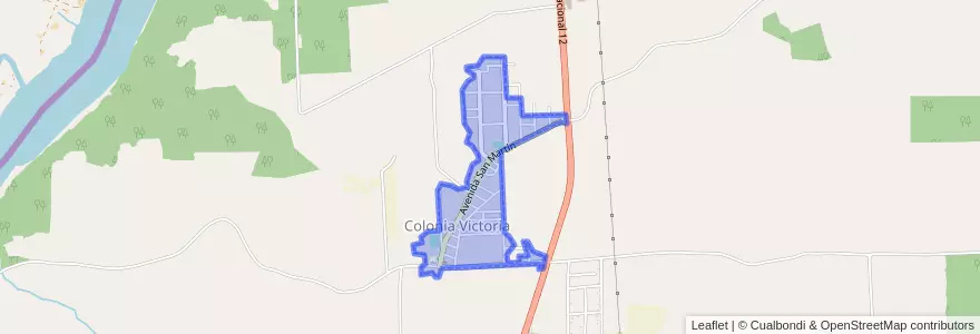 Mapa de ubicacion de Colonia Victoria.