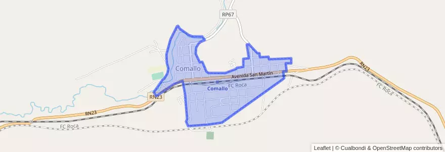 Mapa de ubicacion de Comallo.