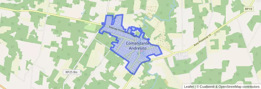 Mapa de ubicacion de Comandante Andresito.