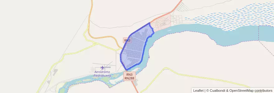 Mapa de ubicacion de Comandante Luis Piedrabuena.