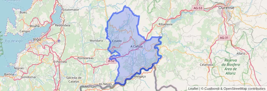 Mapa de ubicacion de A Paradanta.