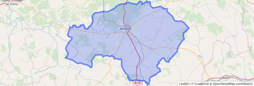 Mapa de ubicacion de Comarca de Almazán.