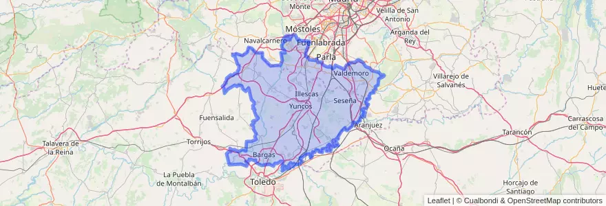 Mapa de ubicacion de La Sagra.