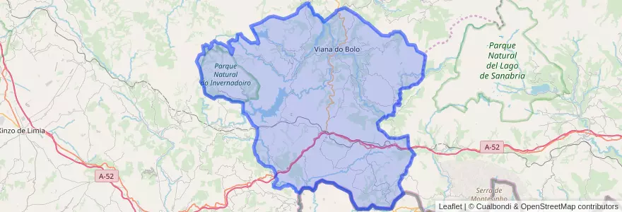 Mapa de ubicacion de Viana.