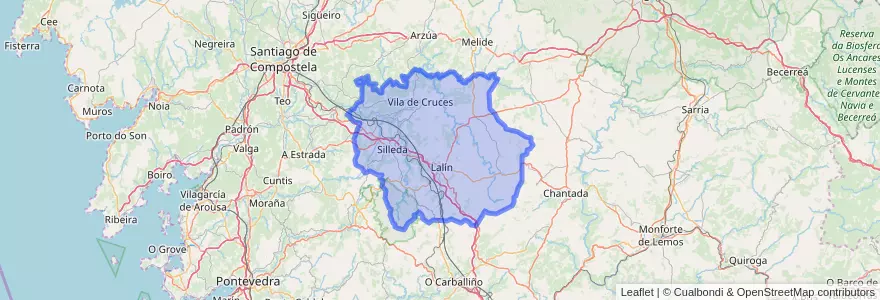 Mapa de ubicacion de O Deza.