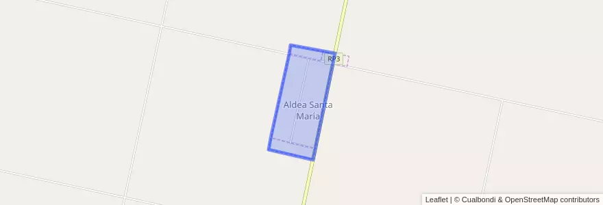 Mapa de ubicacion de Comuna de Aldea Santa María.