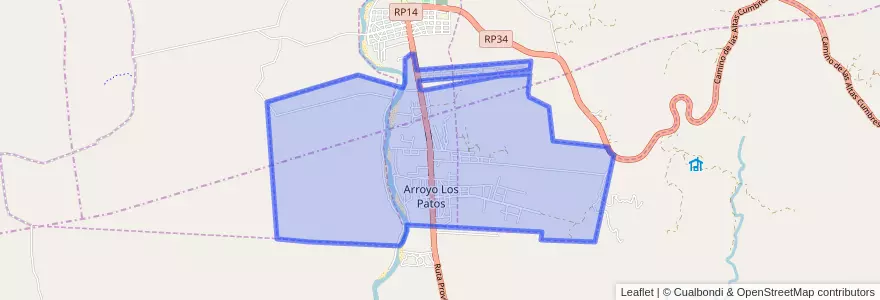 Mapa de ubicacion de Comuna de Arroyo Los Patos.