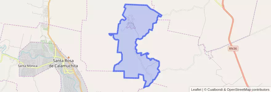 Mapa de ubicacion de Comuna de Calmayo.