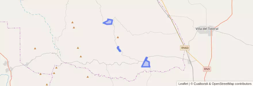 Mapa de ubicacion de Comuna de Cañada de Río Pinto.