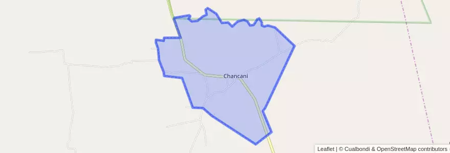 Mapa de ubicacion de Comuna de Chancaní.